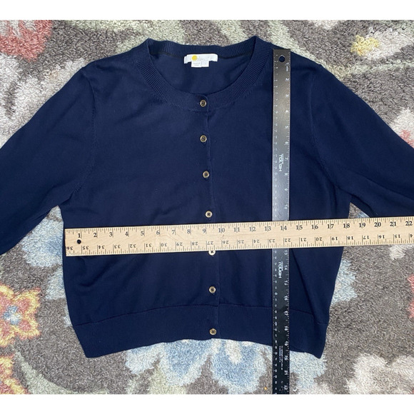 2 Boden Cardigans Womens Large Blue & White Button Up Business Casual Sweater - Picture 7 of 9